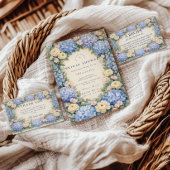 Invitation Mariage classique avec des fleurs d'hortensia