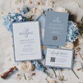 Menu Elegant Dusty Blue Border | Classic Luxe 