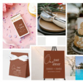 Dessous-de-verre Carré En Papier Dîner De Répétition En Terracotta Élégant Un Jour