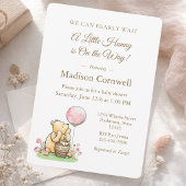 Invitation We Can Bearly Wait Pooh Baby Shower Neutral 
