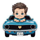 Gobelets En Papier Voiture Classique Voiture Baby Boy Cruisin' Dans D