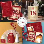 Étiquette Mariage chinois à double bonheur