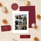Klassiek rood marine Schots tartan Kerstmis Kleine Kerstsok