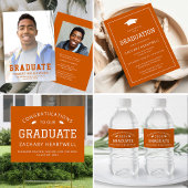 Magnet Flexible Classe de 2025 Photo Burnt Orange Graduation