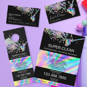 Carte De Rendez-vous Holographe Étincelant Holographe Prochain Appoi