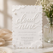 Invitation Nous sommes sur les nuages blancs de Cloud Nine Ba