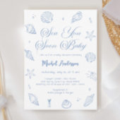 Poster Baby shower De Plage Côtière Devinez Combien De Co