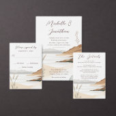 Save The Date Mariage d'aquarelle Coastal Chic Beach (Personnalisez la collection de ce créateur indépendant.)