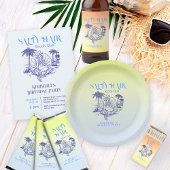 Tote Bag Fête d'été de la chouette de sirène bleue côtière