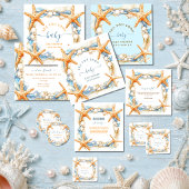 Invitation Chic côtier Bleu Mer Tu Bientôt Bébé