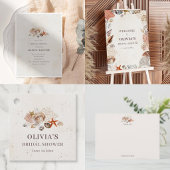 Sticker Carré Ocean Seashells Beach Boho Coastal Bridal Shower