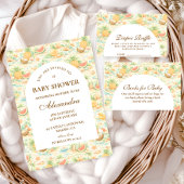 Invitation Coastal Tropical Fruits Baby Shower