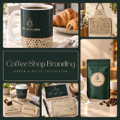 Code QR WiFi Café Design Grain de Café Clair