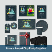 Invitation Fête d'anniversaire de bounce coloré