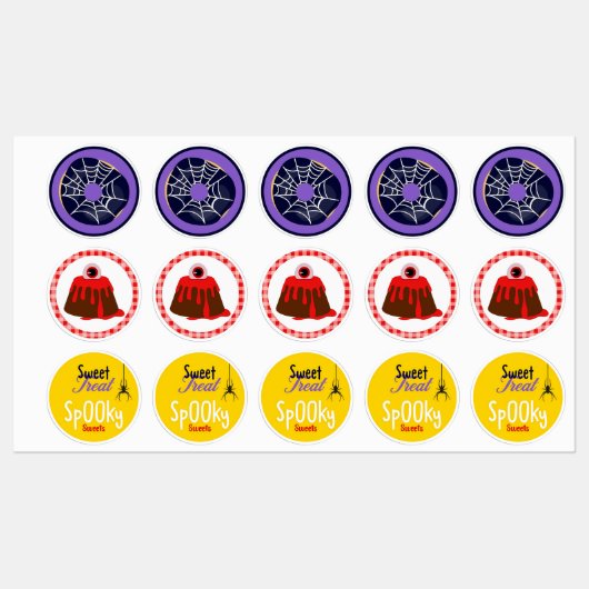 Collection Colorée De Stickers Halloween tendance (Feuille)