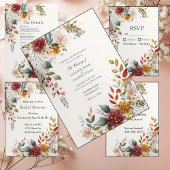 Invitation Mariage floral bohème coloré