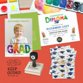 Faire-part Cool Girly Graduate violet rose dégradé Photo