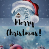 Modern funny cute Christmas reindeer Acryl Uitnodigingen