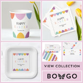 Invitation Chasse aux oeufs colorés moderne Simple mignonne P