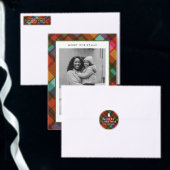 Kleurrijke moderne plaid en kerstbomen inpakpapier vel (Personaliseer de collectie van deze zelfstandige maker.)