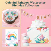Coloré Moderne Arc-en-ciel Girly Invitation Annive