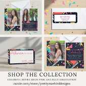 Serviette En Papier Colorful Retro 80's Graduation Party