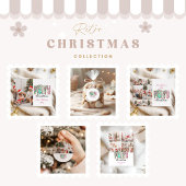 Décoration En Céramique Retro Glitter Ho Ho Ho Christmas