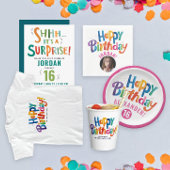 T-shirt Cool moderne Anniversaire coloré Typo