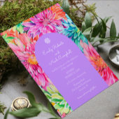 Cartons Réponse Boîtier de code QR couleur Mariage Floral