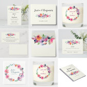 Invitation Fleurs d'aquarelle simples Mariage élégant moderne