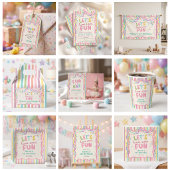 Invitation d'anniversaire de fille cinq fois plus