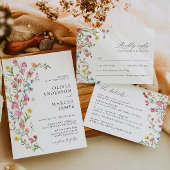 Cartons Réponse Boho Colorful Fleur sauvage Fairytale Mariage élég