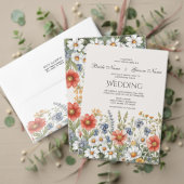 Kleurrijke wilde bloemen waterfles etiket (Personaliseer deze collectie van deze onafhankelijke maker. Test)