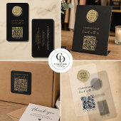 Sticker Carré Logo d'entreprise Code QR Noir Moderne