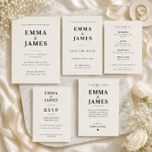 D'accompagnement Carte de détails de mariage minimale éditable