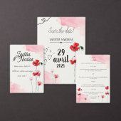 Menu Plan de table "Coquelicots" (Personnalisez la collection de ce créateur indépendant.)