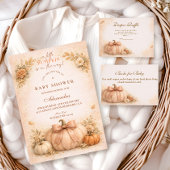 Carte D'accompagnement Coquette Bow Pumpkin Fall Diapper Raffle