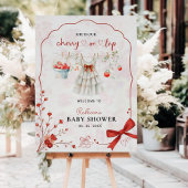 Signe De Table Rouge Bow Cherry Mimosa Bar | Élégant floral