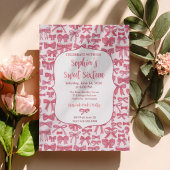 Invitation Arc-en-ciel Rose Coquette