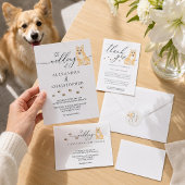Numéro De Table Signature du Mariage de chiot Corgi