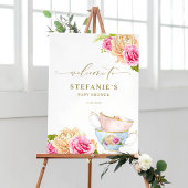 Invitation de Baby Shower avec Code QR Tasse de Th