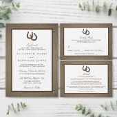 Programme Country Rustic Horseshoe Sur Burlap Mariage (Personnalisez la collection de ce créateur indépendant.)