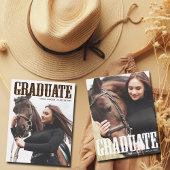 Faire-part Graduation Cowgirl Photo Country Script Graduate