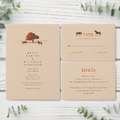 Paardenrail hek eiken paarden bruiloft programma (Personaliseer de collectie van deze zelfstandige maker.)