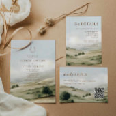 Carte de réponse QR Code pour mariage extérieur ra