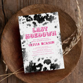 Carte De Correspondance Rustique Chic Cow Impression Hot Pink Personnalisé