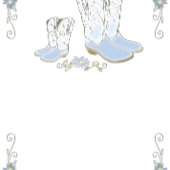 Ruban En Satin Cowboy Country Western Thème Bleu Baby shower