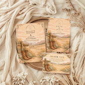 Invitation Cowboy Boots Desert Wedding