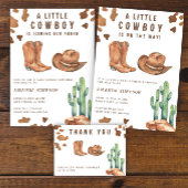 Cowboy baby shower Hoe groot is het buikspel van m Poster