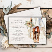 Invitation Fer à cheval floral rustique Bachelorette Party ro